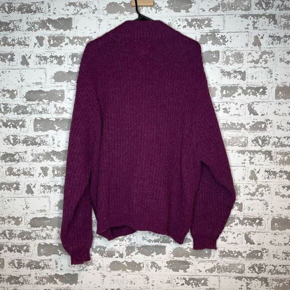 L.L. Bean | women vintage purple wool and alpac sweater with zipper - Picture 8 of 11